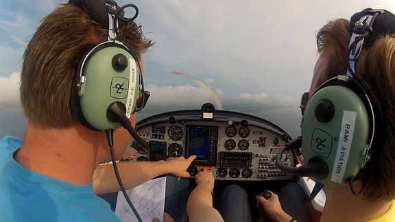 Clase de vuelo Lelystad - Texel avión de cuatro plazas