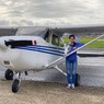 Cessna vliegles Aken
